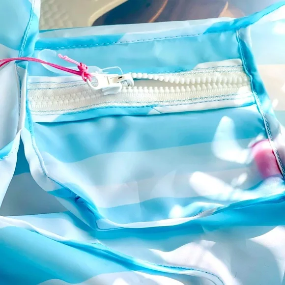 Stoney Clover Lane x Target Reusable Tote Bag Blue & White Stripes - Picture 5 of 9